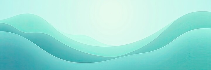 Fototapeta premium Serene Teal Waves Abstract Background with Gentle Fluid Motion and Soft Light
