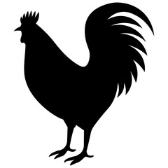 Rooster Svg vector cutfile for circuit silhouette 