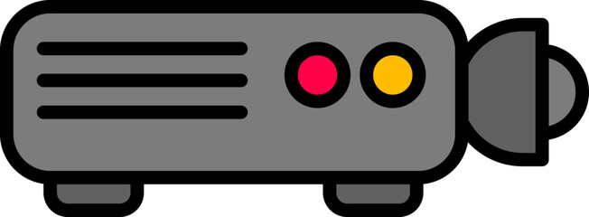 Video camera icon in grey color.