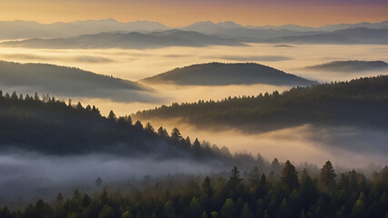 Fototapeta premium sunrise over the mountains