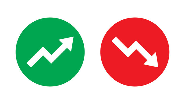 uptrend and downtrend icon