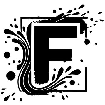 recommend clip art: Abstract letter F silhouette
