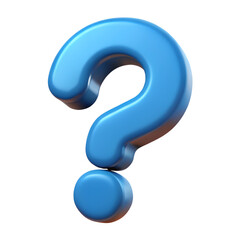 Fototapeta premium Plastic question mark. 3D icon