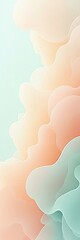 Abstract pastel fluid clouds background soft peach and light teal hues