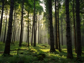 Obraz premium elegant forest background