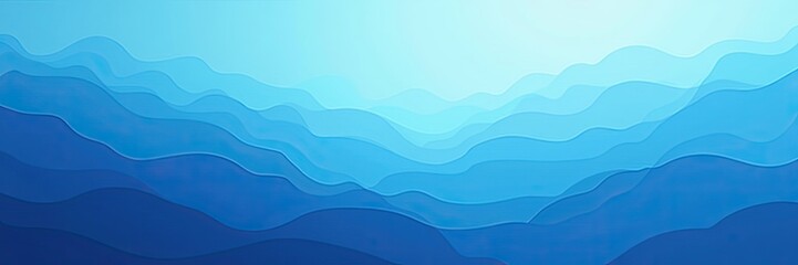 Layered Blue Waves Abstract Background Design With Gentle Gradient