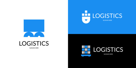Stylized Logistic symbol. Vector illustration.