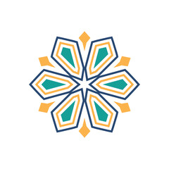Islamic geometric. Circular pattern in form of mandala. Oriental pattern,  Islam, Arabic, Indian, turkish, pakistan, chinese, ottoman motifs
