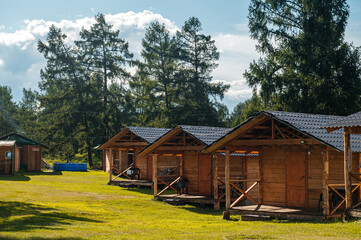 holiday homes at a tourist base in Altai