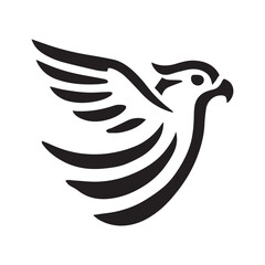2d falcon logo with white background
