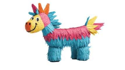 Colorful pinata for festive celebrations. transparent background