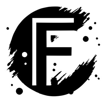 recommend clip art: Abstract letter F silhouette