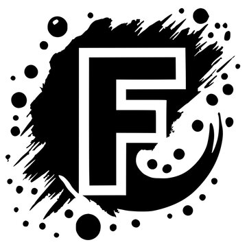 recommend clip art: Abstract letter F silhouette