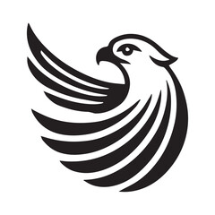 2d falcon logo with white background