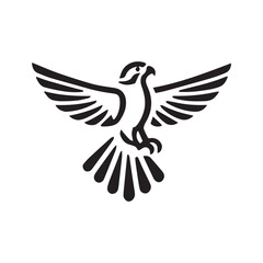 2d falcon logo with white background