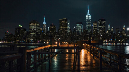 Fototapeta premium night view of the city