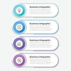 Timeline infographic template. 4 Step timeline journey, calendar Flat simple infographics design template. presentation graph. Business concept with 4 options, vector illustration.