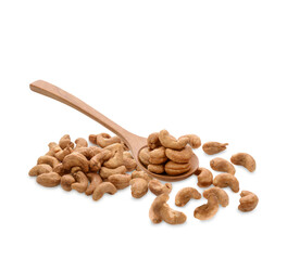 Cashew nuts isolated on transparent background. (.PNG)