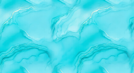 Abstract Turquoise Marble Texture with Fluid Patterns and Natural Swirls in Modern Design