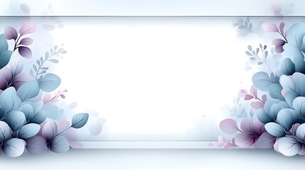 Elegant Blue and Purple Floral Frame Design