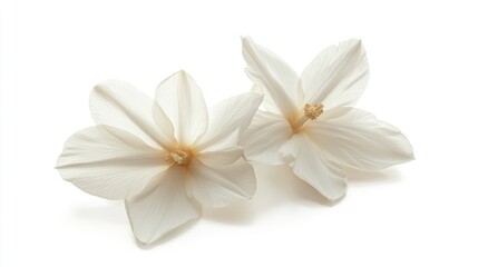 Naklejka premium White Narcissus Flower on a Clean Background: Elegance in Detail