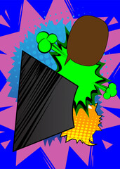 Cartoon background, comic book backdrop. Retro vector comics pop art design.