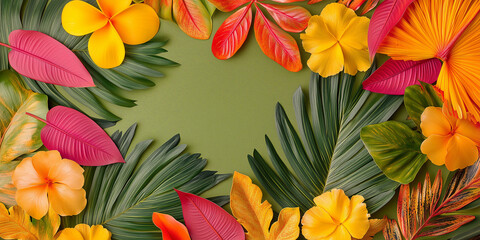 Fototapeta premium Blumen aus Papier - Muttertag - Valentinstag Hochzeit und sonstige Feierlichkeiten. Karte Banner mit Platz für Text