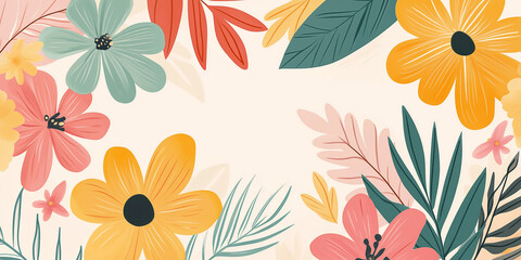 Blumenherz - Muttertag - Valentinstag Hochzeit und sonstige Feierlichkeiten. Karte Banner mit Platz f&uuml;r Text