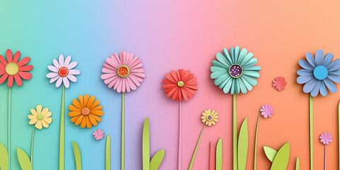 Obraz premium Blumenherz - Muttertag - Valentinstag Hochzeit und sonstige Feierlichkeiten. Karte Banner mit Platz für Text