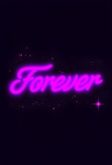 Obraz premium Futuristic Neon Love Poster | Glowing Pink and Blue Text on Black Background