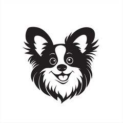 Cute Dog Head Character - Vector Illustration