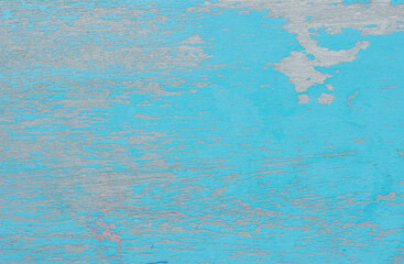 Old grunge wood plank texture background. Vintage blue and white peeling wooden board wall have antique cracking style object for furniture design. Painted weathered table woodworking hardwoods empty.