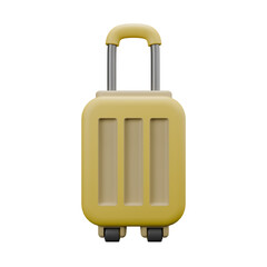 3d icon render suitcase for tour