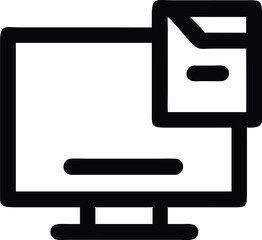Computer icon on white background

