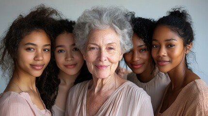 Generations of women. Heartwarming family bond illustration.