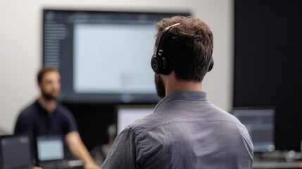 Technical instructor giving a demonstration, precise sound visuals highlighting instruction clarity