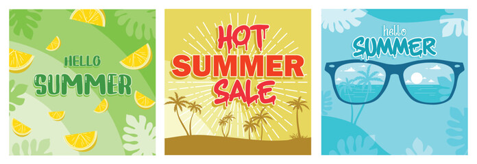 Colorful and cheerful summer sales promotion.