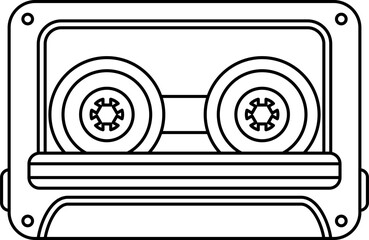Cassette Tape Line Icon