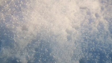 Snow, Winter Texture, and Close-Up of Fresh Snowfall