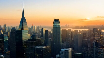 new sunset york skyline new york city skyscraper new york city city empire state manhattan new york city us us us view american architecture building city landscape famous highrise landmark - Powered by Adobe