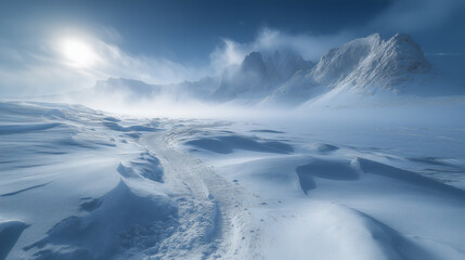 Obraz premium Cold winter landscape.
