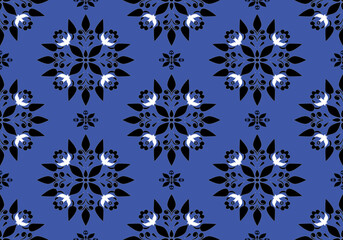 Fototapeta premium seamless damask floral pattern design for ceramic tile fabric wallpaper background wrapping art print textile scrapbook paper ornament