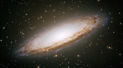 Fototapeta premium Mesmerizing spiral galaxy surrounded by a sea of stars, showcasing its elegant curves and luminosity.