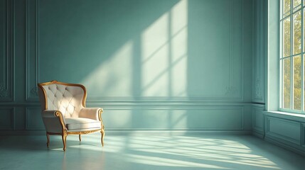 Elegant Armchair in a Sunlit Room