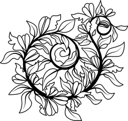 Elegant Floral Pattern for Wedding Invitations