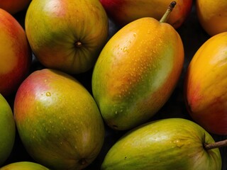 Fresh mango fruit photographed close up
