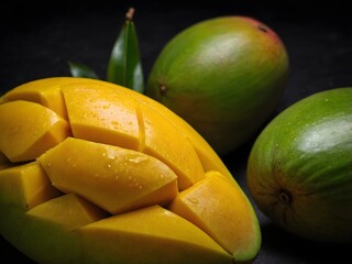 Fresh mango fruit photographed close up