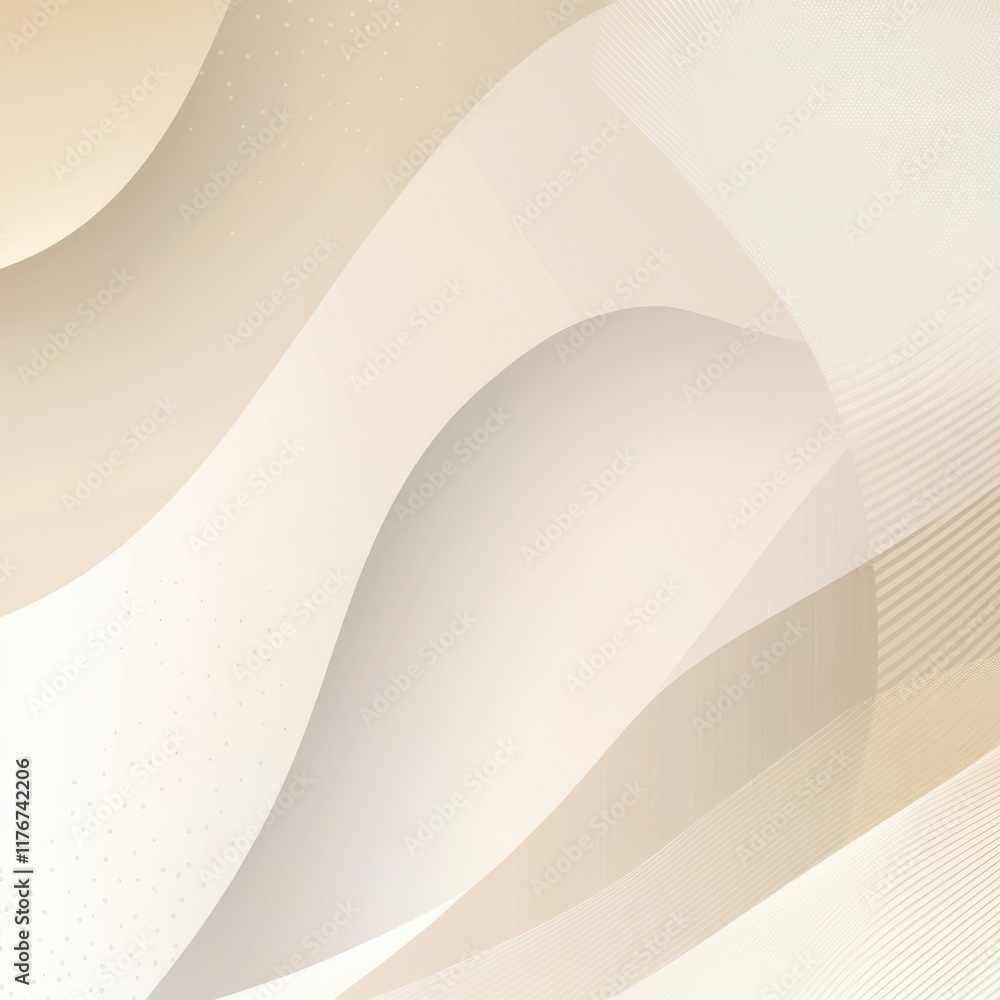 Poster soft beige abstract waves flowing gracefully, creating a calming and elegant atmosphere.