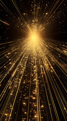 Golden Abstract Background Rays