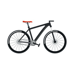 Fototapeta premium Bicycle with sleek design isolated on a white background suitable for transportation or leisure activities